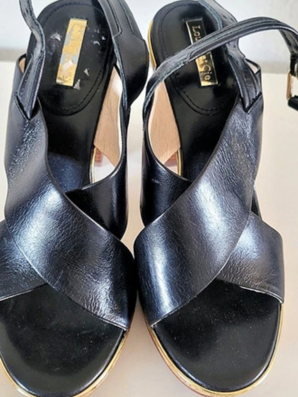Michael Kors Black Strappy Block Heel Sandals US 8.5
